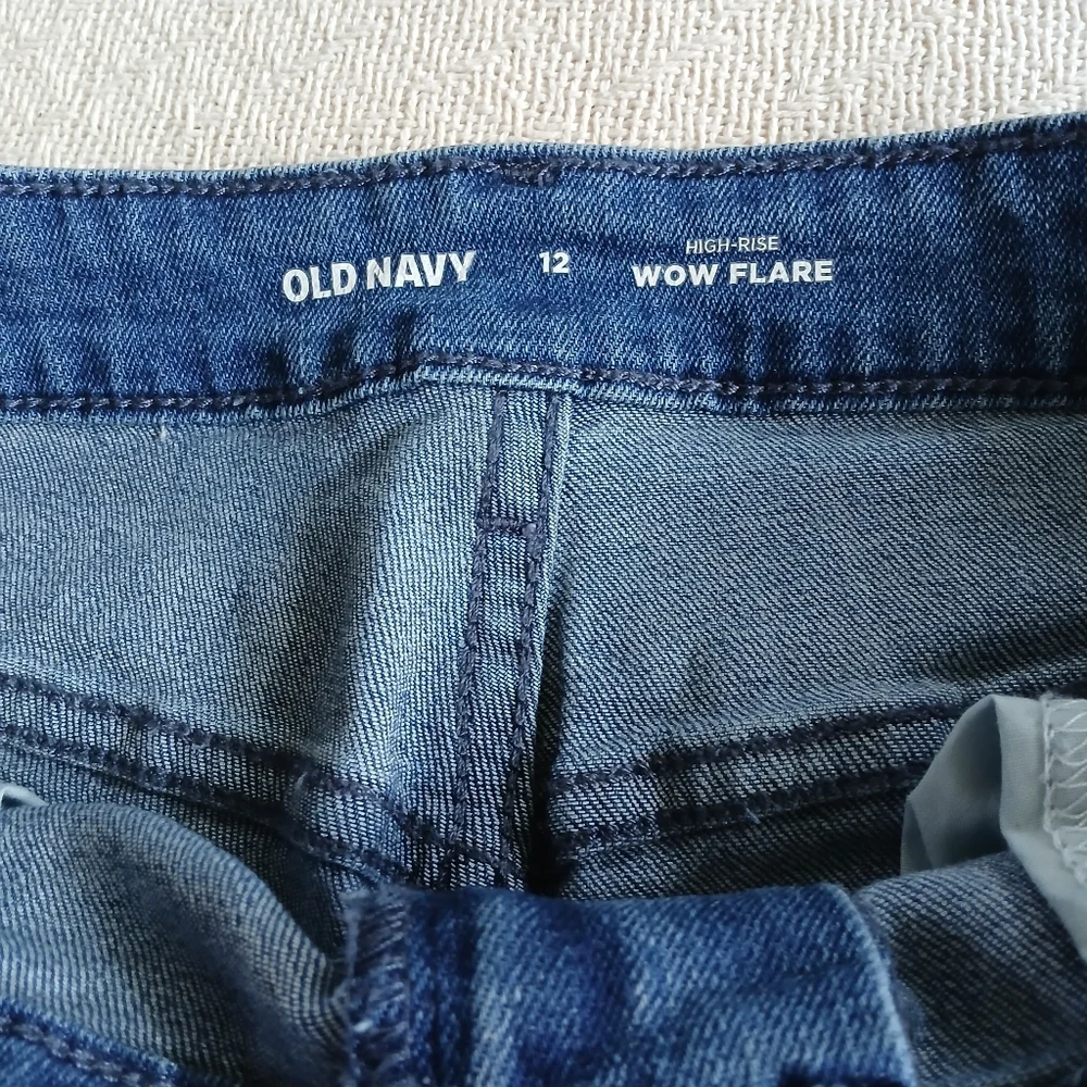 old navy ♡ wow flare high rise jeans 12 retro 70s boho western streetwear y2k